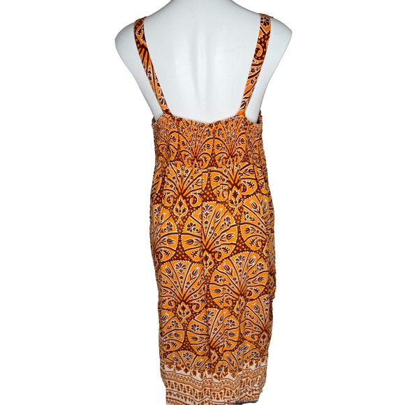 Knox Rose Sundress Womens Sz XL Wide Strap Front Tie A Line Midi Dress Pockets - Picture 3 of 7